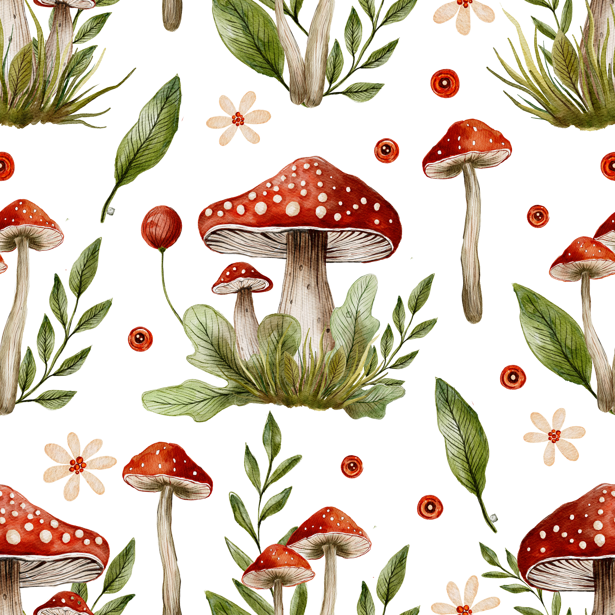 Mushroom Background Seamless